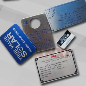 Name Tag Custom Industrial Equipment Office Door Etching Oxidation Printing Aluminum Brushed Stainless Steel Metal Nameplate