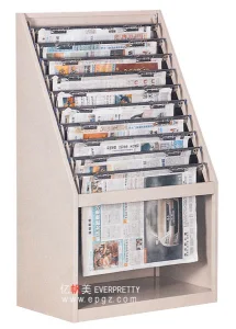 Public Area School K1-K12 Library Reading Rooms Furniture Manufacturer Cardboard Magazine Rack Newspaper Counter Display Rack