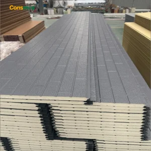 Prefab Construction Material Sound-Proof Composite Insulation Board EPS/PU Wall/Roof Sandwich Panels for Building
