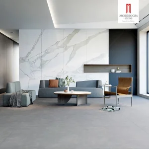 Calacatta Bianco Artificial Marble Quartz Sintered Stone Slab Hotel Home Background Decoration