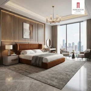Suite de dormitorio principal de forma curva