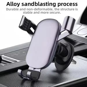 Durable Aluminum Alloy Car Phone Mount for Safe Driving