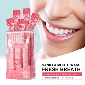 ONE Portable 12ml*20pcs Organic Pocket Mouthwash Strip Mint Fresh Whitening Alcohol-Free Capsule Bad Breath Oral Care Travel