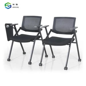 Ergonomic Folding Office Chair Mid Back Swivel Seminar Chair