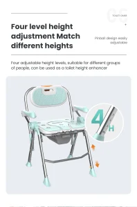 High Quality Bath Safety Bathroom Safety Height Commode and Shower Chair