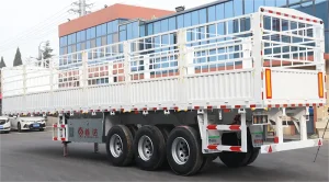 Fence Type Semi Trailer used for transporting crops