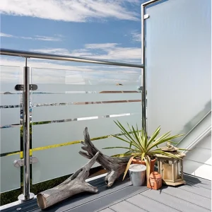 Stair Cable Stainless Steel Balustrade Clear Black Silver Gold White Satin Glass Balustrades