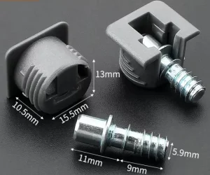 High Quality Furniture Cabinet Hardware Glass Pegs with Screw Self-tapping Shelf Support Pins