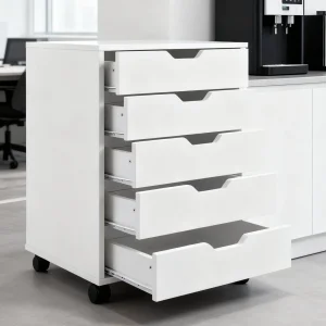 Factory Custom Wholesale MDF Mobile File Cabinet 5-Drawer Large Capacity