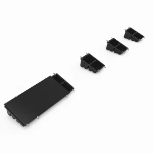 Customizable Solar Structure PP Plastic Ballasted Flat Roof Mounting System