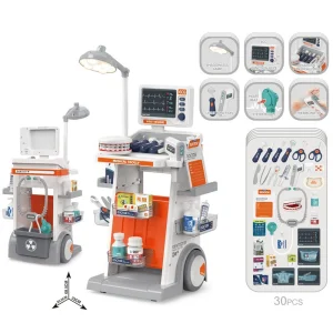 Simulation Medical Table Children's Role-Playing Doctor Toy Set Pretend Play Medical Tools ABS Plastic Ages 4-6 Promotes