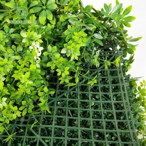Artificial Flower Plant Hedge Boxwood Panels Unti-UV Green Plant Garden Decorative Faux Greenery Mats for Home Decoration