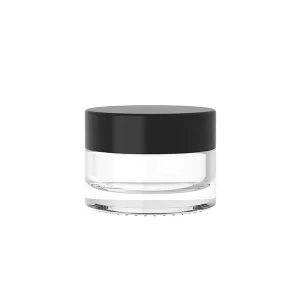 Custom Round 15g Skincare Cream Frosted Glass Jar