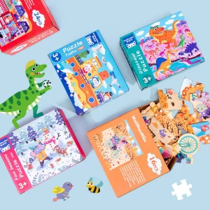 New Style Dinosaurs/ Vehicles Wooden Jigsaw Puzzle Kids Baby Learning Educational Toys for Children Wood Puzzles Toy Boys Girls