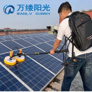 Portable Chemical-Free Solar Panel Cleaning Brush Wet Cleaner PV Cleaning Machine