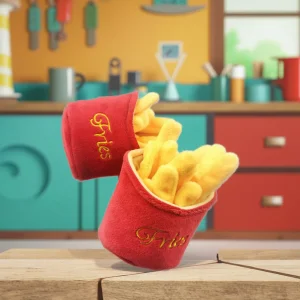 Cartoon Plush Pet Toys French Fries