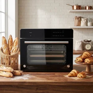 45L 4 أرفف سطح العمل سهلة التنظيف فرن خبز كهربائي تجاري مع convection