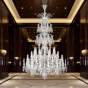 Duplex Chandelier Modern Simple Villa Crystal Lamp Hotel Lobby Living Room Staircase Long Chandelier Decorations Lights