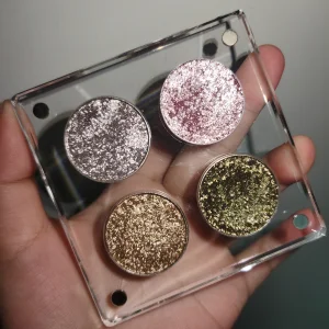 High Pigment Private Label Metallic Glitter Acrylic Eyeshadow Palette Glitter Makeup Eyeshadow