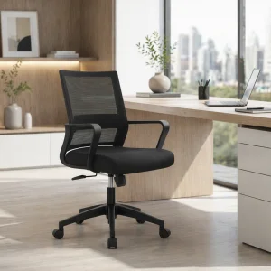 Vantervi Modern Comfortable Swivel Mid Mesh Back Fabric