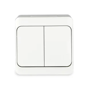 Padrão da UE IP54 Interruptor de parede elétrico com botão pressionado, montado na superfície, à prova d'água, à prova de poeira, à prova de intempéries, para uso externo, material PC