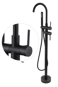 Modern Matte Black Bathtub Mixer