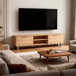 Stylish Modern TV Media Console with Storage Solutions