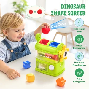 Joycat Geometry Shape Color Sorter Matching Machine Montessori Educational Learning Toy Wholesale Fine Motor Skill Development