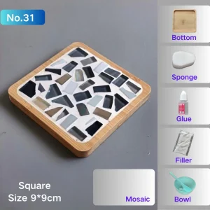 Creative Hand-Made DIY Mosaic Coaster Children Puzzle Crafts Art Gift