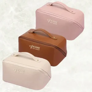 China Women's Large PU Leather Makeup Bag Toiletry Bag