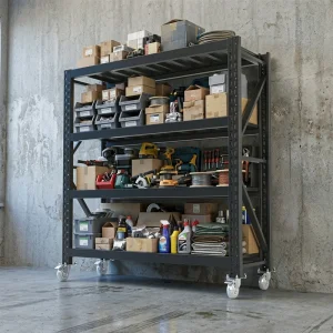 Shibang Steel Rack Corrosion Protection Boltless Adjustable Thickened Medium Duty Caster Wheel Powder Coated Industrial