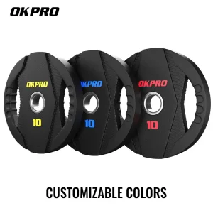 Wholesale Custom Fitness Equipment Gym Exercise PU Barbell Weight Plates for Weightlifting Training