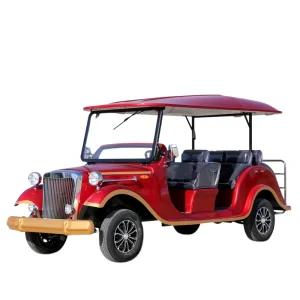 Wholesale High Quality Electric Vintage Golf Cart for Sightseeing 72V 5KW Motor Lithium Battery 5-6 Seats