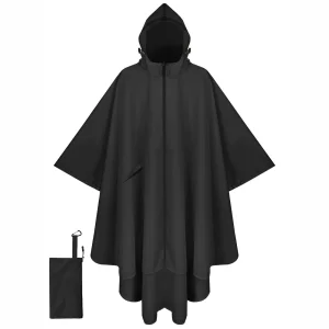 Hiking Travel All-Weather Waterproof Rain Poncho Raincoat Cape