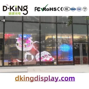 Outdoor P3.9*7.8 Transparent LED Screen Pixel Screen 500*1000mm Waterproof IP65 Glass Rental Video Wall