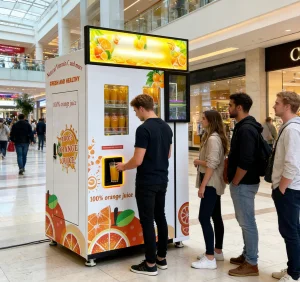 Juice Vending Machine OEM QR Code