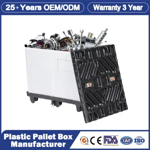 1200*1000*975mm/1200*1000*1000mm/1470*1150 Lightweight Heavy Duty Customized PP Non Wheel Plastic Pallet Corrugated Dunnage Container Box Volume for Seafood