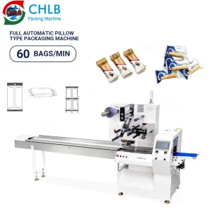 Automatic Horizontal Energy bar Chocolate bar Candy Packing Machine Flow Pack Wrapping Packing Machine