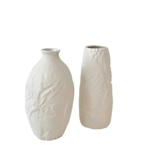 Cheap Wabi-Sabi White Natural Texture Ceramic Vase Set Factories, Company