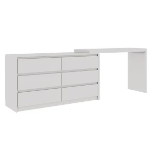 Modern Solid Wood Bedroom Dresser Makeup Table Bucket Cabinet Integrated Chest Makeup Table with Drawers