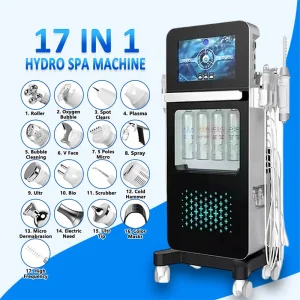 Multifunctional Hydro Beauty Facial Machine Blackhead Removal 17 in 1 Hydra Machine Skin Care Hydrodermabrasion Facial Machine