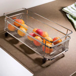 Sink Colander Strainers Sink Basket Stainless Steel Strainer Stainless Steel Sink Colander with Rubber Grip for Strain, Drain Dishes, Fruits, Vegetables,
