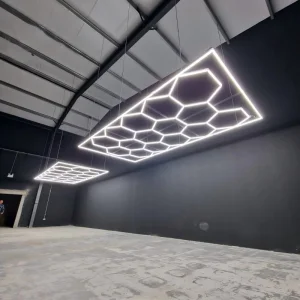 Retail Store LED Ceiling Light Hexagonal Honeycomb Modular Linkable Commercial Light Showroom Clothing Store Gym