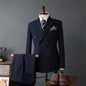Men's Casual Business Suits Striped Jackets