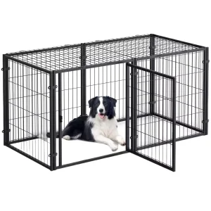 Gaiolas para cães grandes, caixas de metal amigáveis para cães, crate para uso externo
