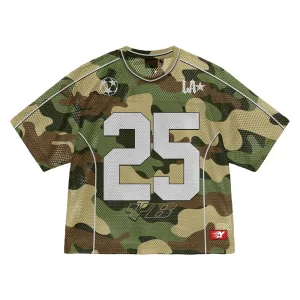 ODM High Quality Short Jerseys Multi-Element European American Cool Street Graffiti Mesh Design Unisex Sports Shirt 100% Polyester Manufacturers, Factory