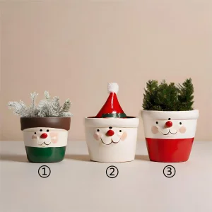 Wholesale Santa Design Ceramic Christmas Pots – Perfect for Holiday Indoor Decor VDLK2404272 Factory, Factories