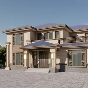 Modern Luxurious Two-Story Light Steel Prefabricated Villas Steel Structure Architecture