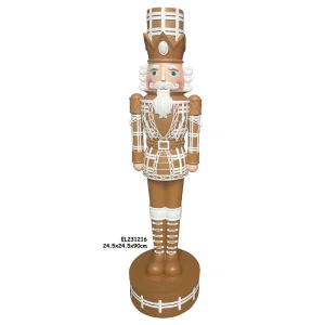 High-Quality Brown Resin Nutcracker Figure