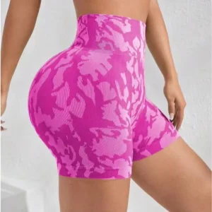 Custom Manufacturers Spandex Nylon Sports Shorts Leopard Printed Running Fitness Yoga Leggings for Women Workout